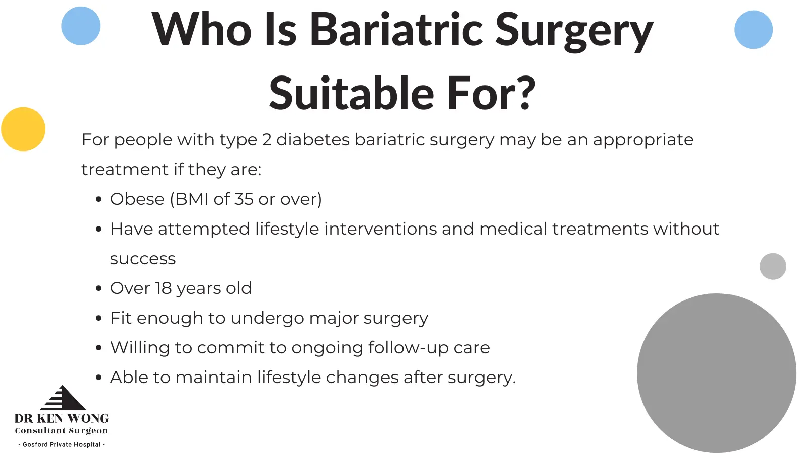 who is bariatric surgery suitable for