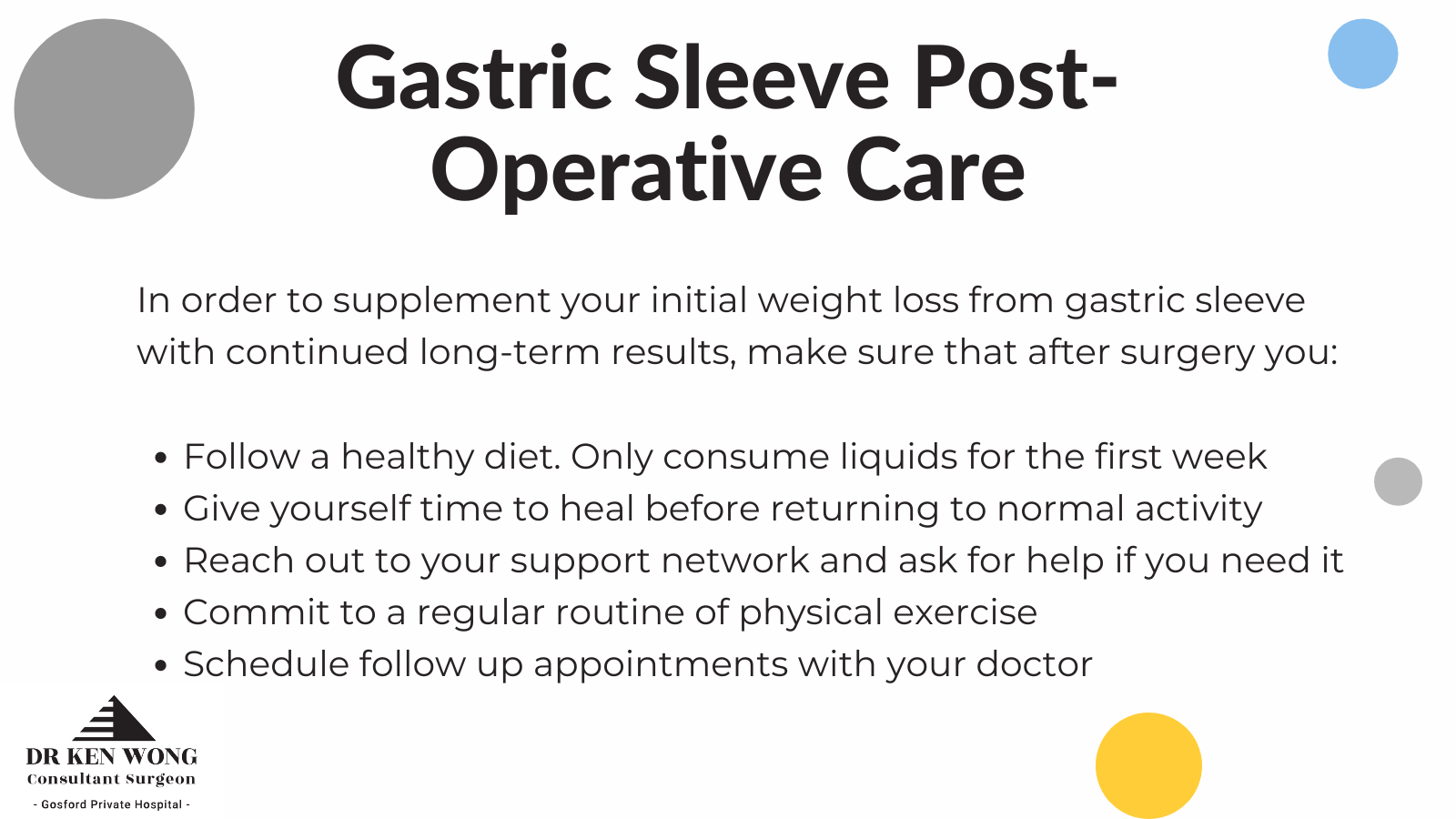 gastric sleeve post operative care for pregnancy