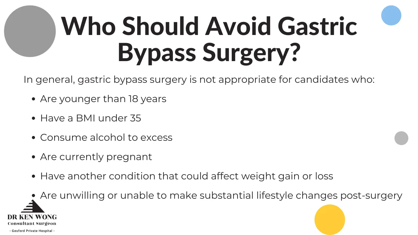 Candidates for Gastric Bypass Surgery