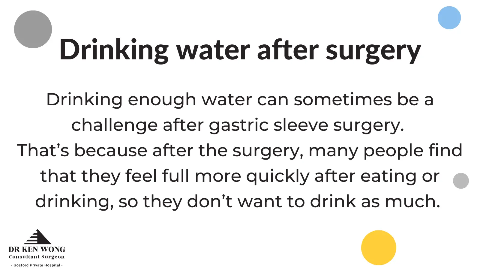 if you can't drink water after gastric sleeve surgery, then it could be because your stomach is swollen
