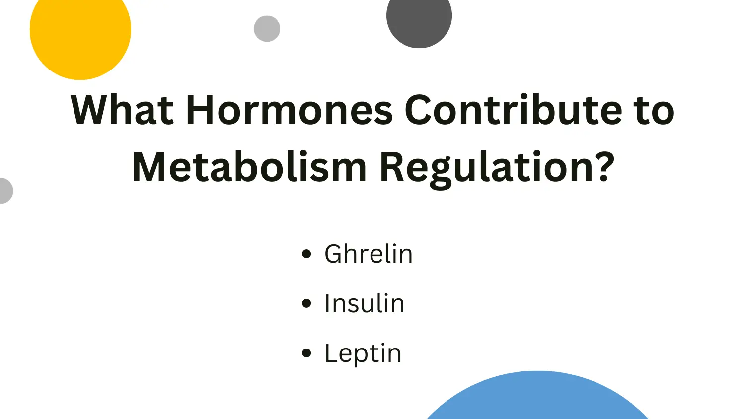 hormones impacting metabolism
