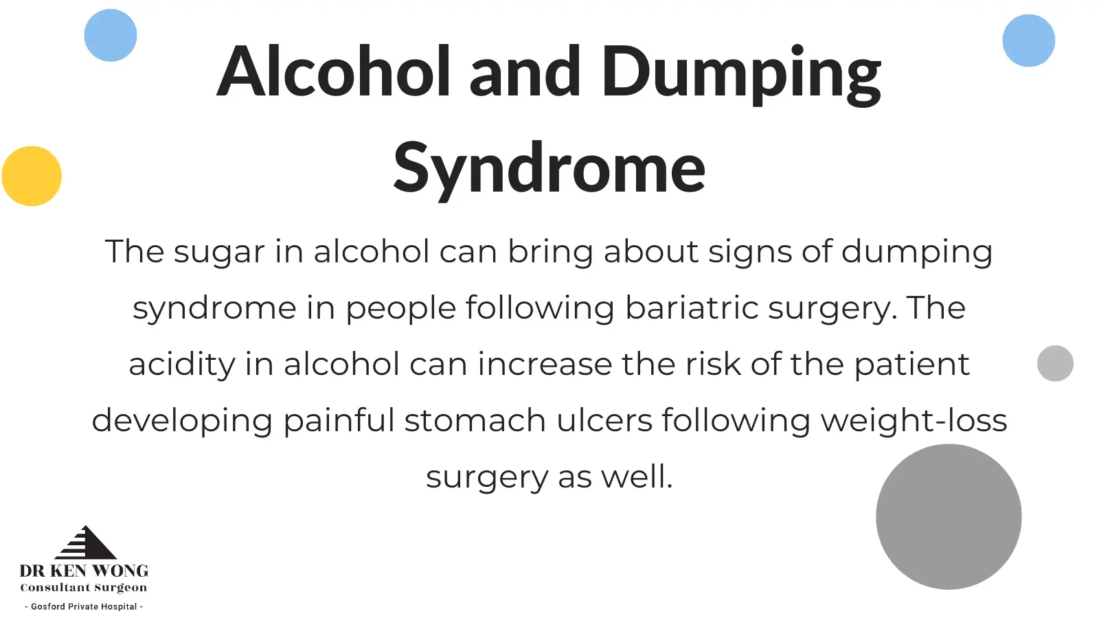 impact of alcohol on the stomach and how it can induce dumping syndrome 