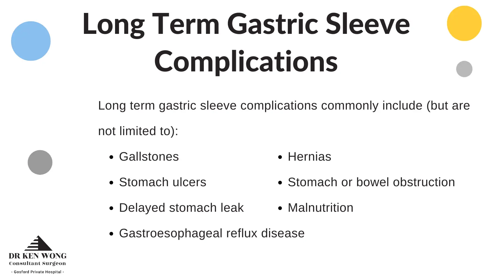 long term gastric sleeve complications
