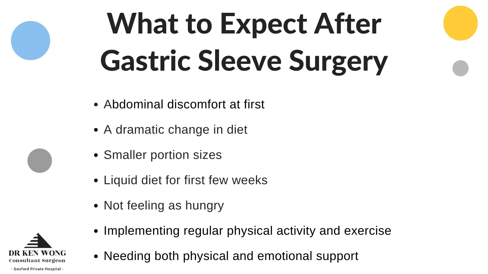 What to expect after gastric sleeve infographi