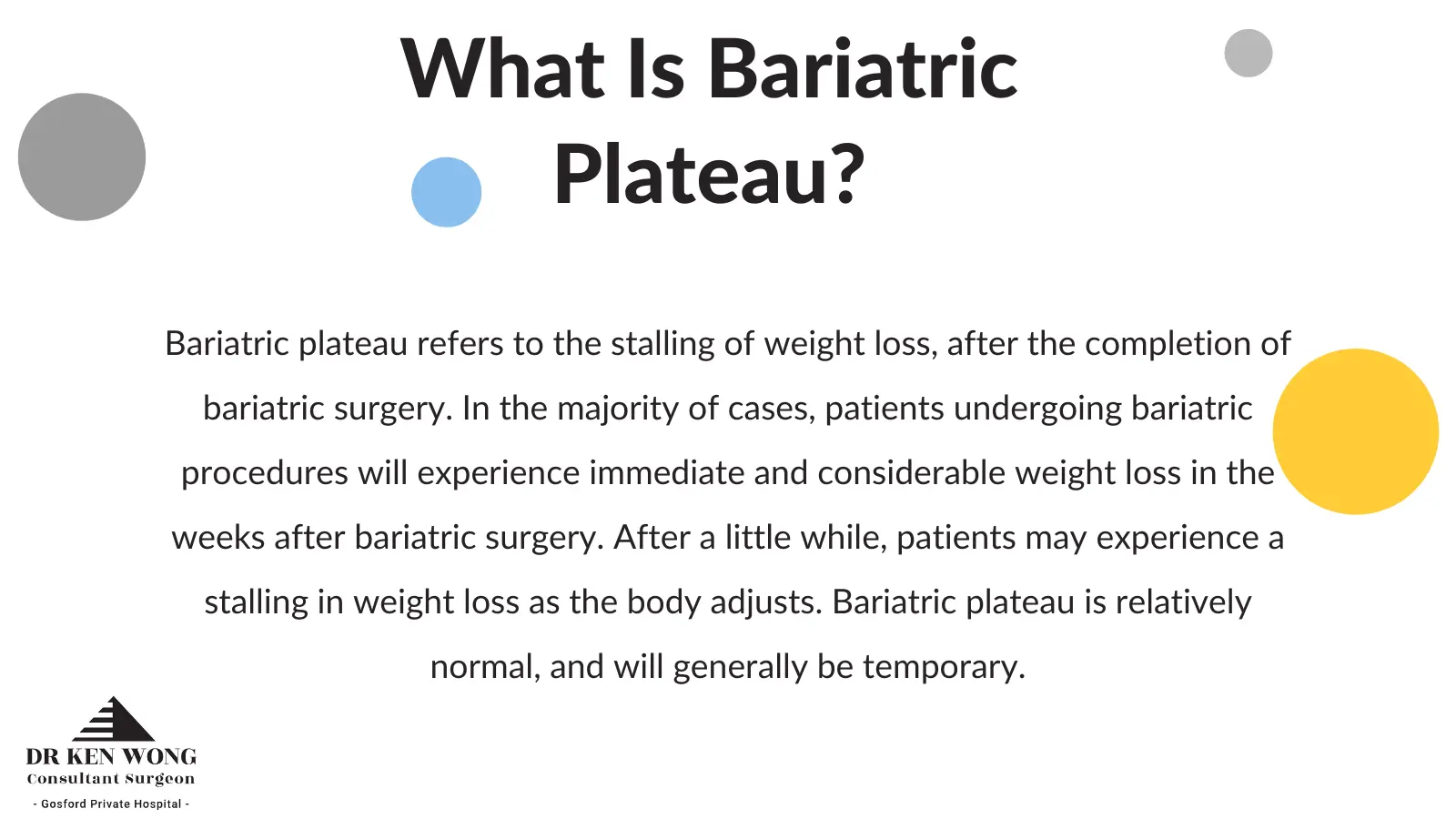 what is bariatric plateau