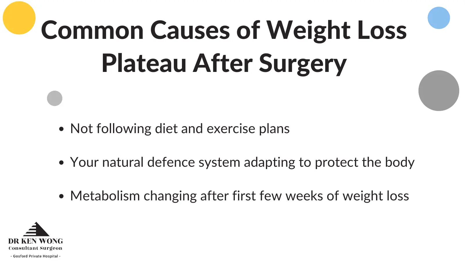 common causes of weight loss plateau 