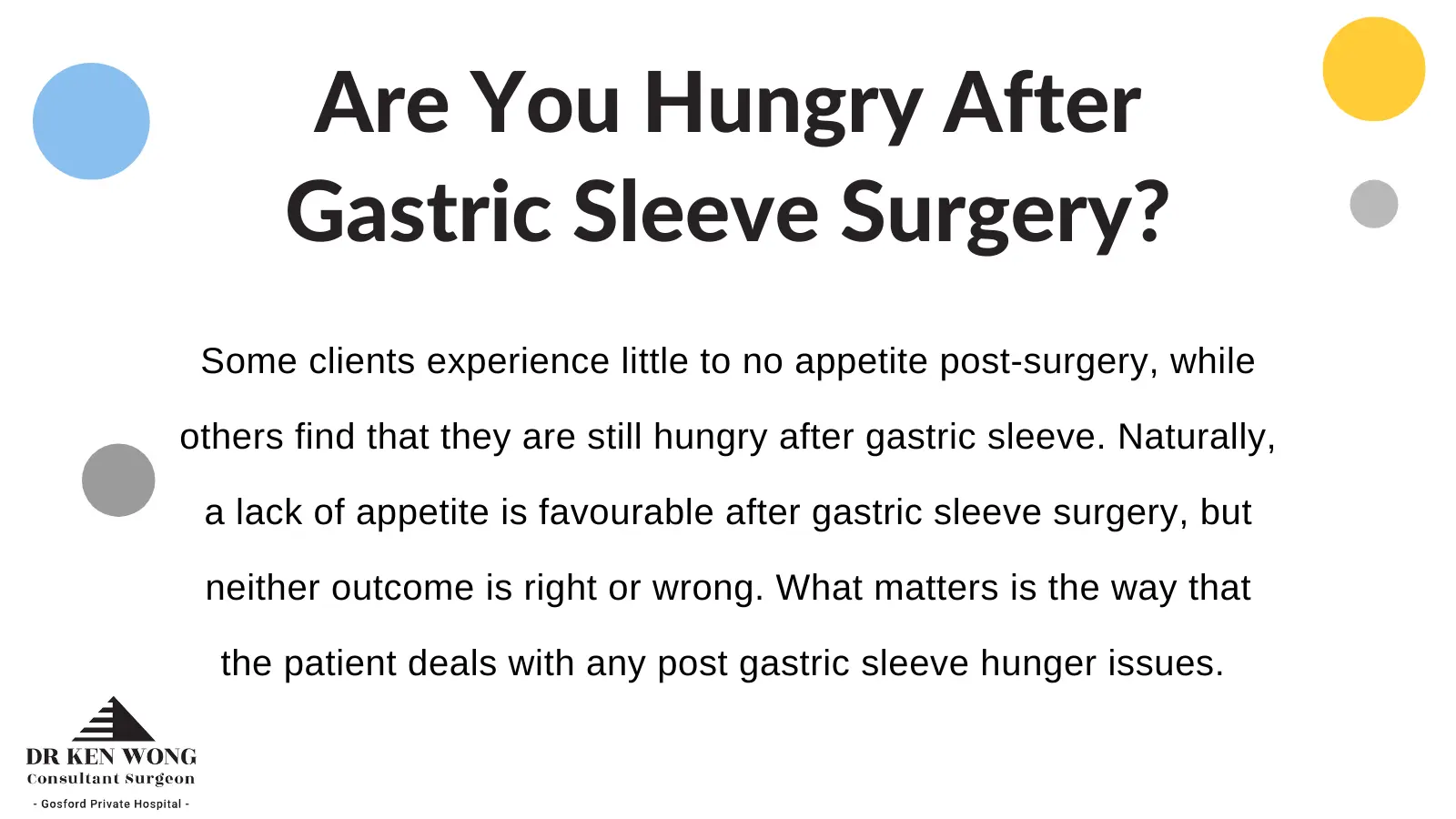 Are you hungry after gastric sleeve surgery infographic