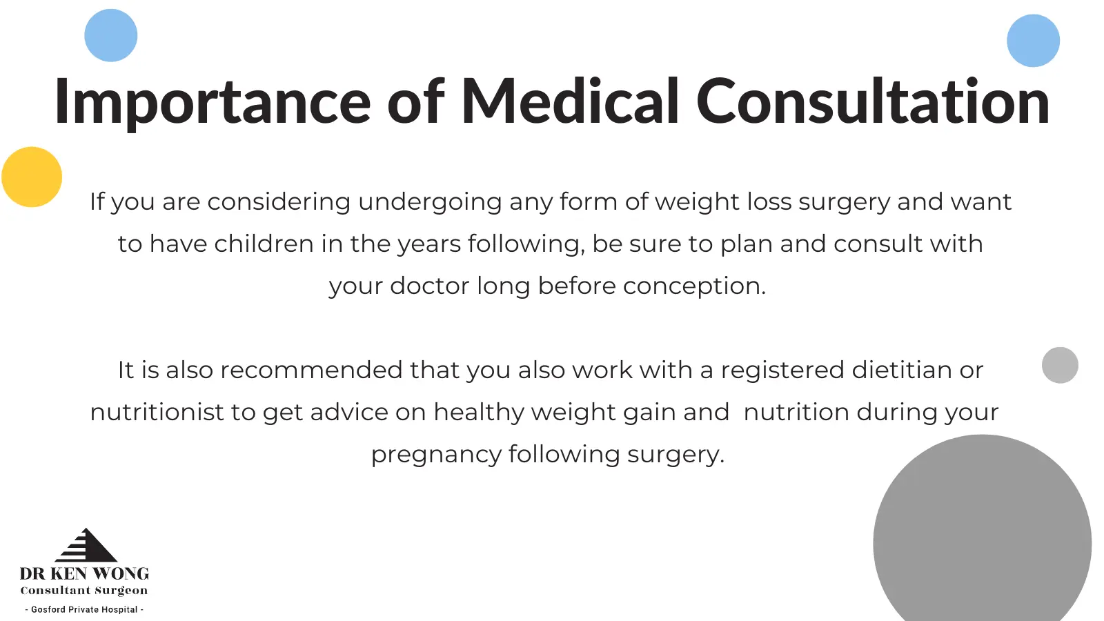 importance of medical consultation before lap band pregnancy