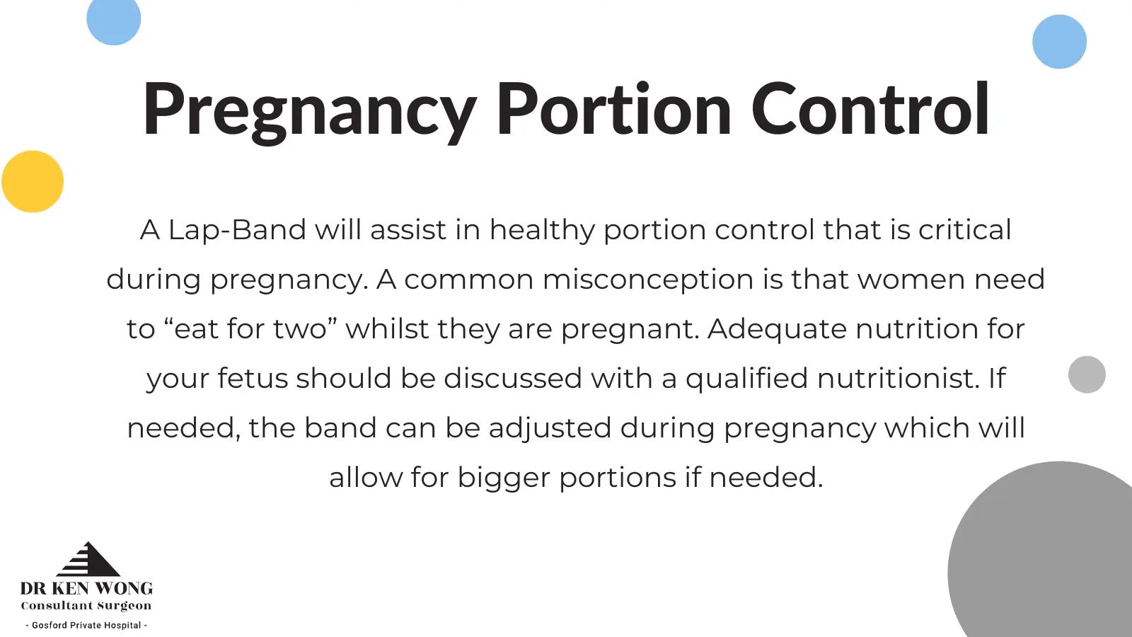 pregnancy portion control after lap band surgery