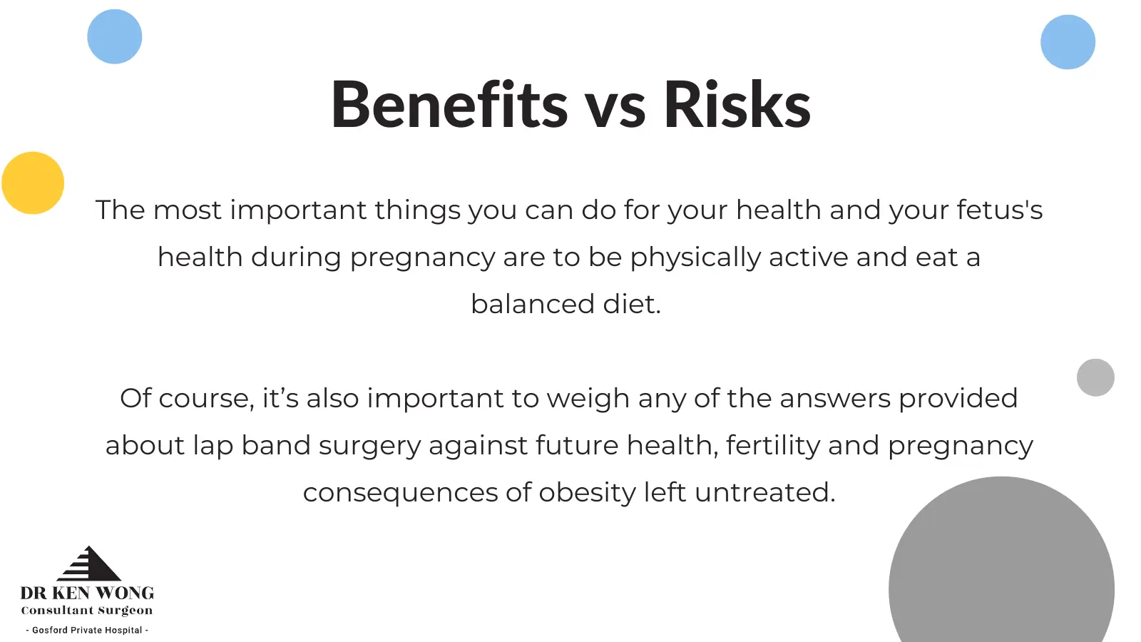 benefits vs risks of lap band surgery before pregnancy