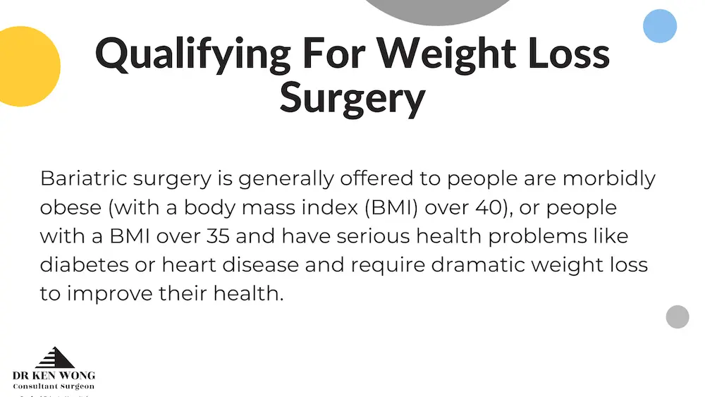 who is eligible for weight loss surgery in Australia?
