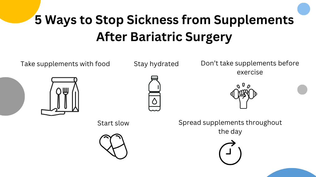 5 Ways to Stop Sickness from Supplements After Bariatric Surgery